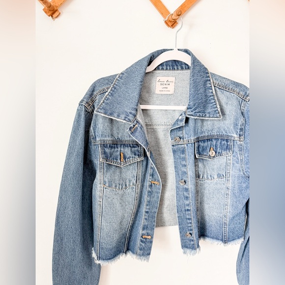 Love Tree Cropped Denim Jacket - Picture 2 of 6
